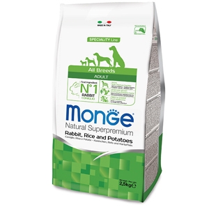 Monge All Breeds Adult Coniglio, Riso e Patate - 12 Kg