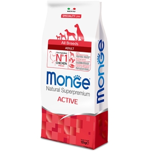 Monge All Breeds Adult Active con Pollo - 12 Kg