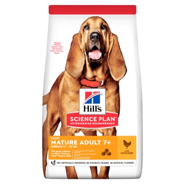 Hill's Mature Adult 7+ Medium Light con Pollo - 12 Kg