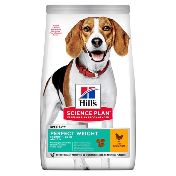 SUPER OFFERTA - Hill's Perfect Weight Medium con Pollo - 12 kg