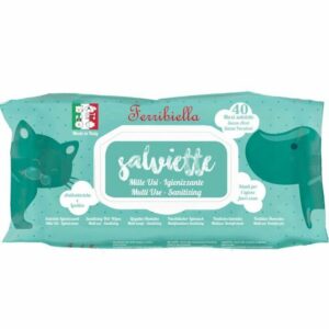 Ferribiella 40 Salviette Detergenti  Profumazione Clorexidina  per Cani e Gatti