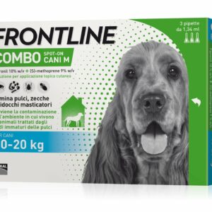 Frontline Combo per Cani da 10 a 20 Kg  Unità di vendita: 1  confezione - 3 pipette da 1,34 ml