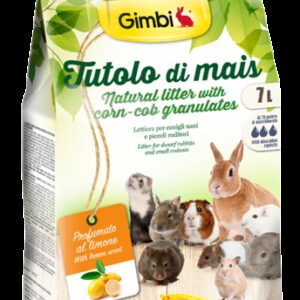 GIMBI Lettiera a base di Tutolo di mais – Profumo limone 7L