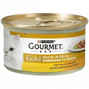 GOURMET Gold Gatto Dadini in Salsa con Pollo e Fegato  85 gr