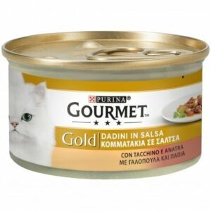 GOURMET Gold Gatto Dadini in Salsa con Tacchino e Anatra  85 gr