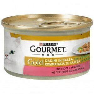 GOURMET Gold Gatto Dadini in Salsa con Verdure, con Trota e Verdure  85 gr