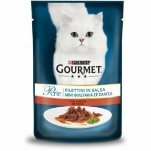 GOURMET Perle Gatto Filettini in Salsa con Anatra  - 85 gr