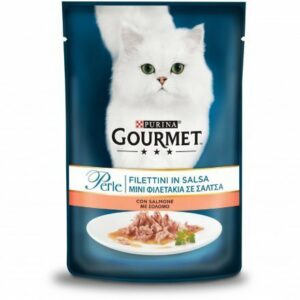 GOURMET Perle Gatto Filettini in Salsa con Salmone  - 85 gr