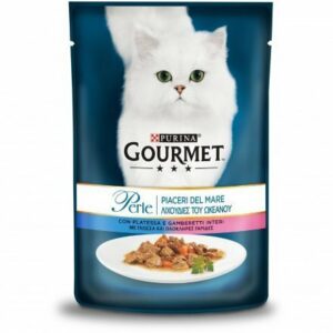 GOURMET Perle Gatto Piaceri del mare con Platessa e Gamberetti interi    - 85 gr