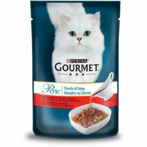 GOURMET Perle Trionfo di Salsa Gatto con Manzo - 85 gr