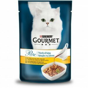 GOURMET Perle Trionfo di Salsa Gatto con Pollo  - 85 gr