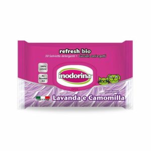 Inodorina Refresh Bio - 30 Salviette Detergenti - Profumazione Lavanda e Camomilla