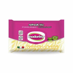 Inodorina Refresh Bio - 30 Salviette Detergenti - Profumazione Vaniglia e Karite