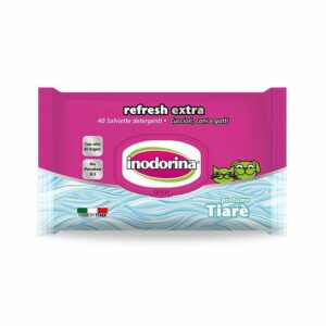 Inodorina Refresh Extra - 40 Salviette Detergenti - Profumazione Fiori di Tiare