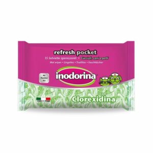 Inodorina Refresh Pocket - 15 Salviette Igienizzanti - Con Clorexidina