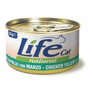 Life Cat Natural Filetti di Pollo con Manzo - 85 gr