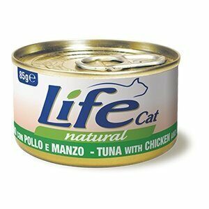 Life Cat Natural Tonno con Pollo e Manzo - 85 gr