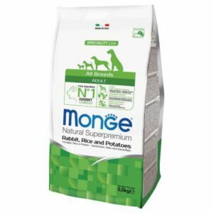 Monge All Breeds Adult Coniglio, Riso e Patate - 2,5 Kg