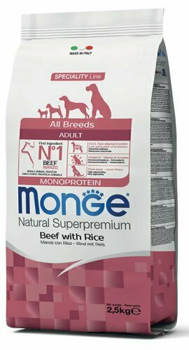 Monge All Breeds Adult Monoprotein Manzo con Riso 12 Kg