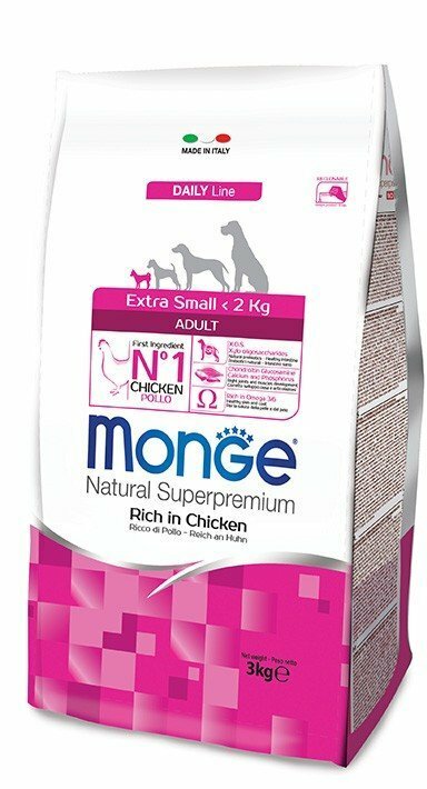 Monge Extra Small Adult Ricco di Pollo - 3 Kg