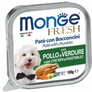 Monge - Fresh Paté e Bocconcini con Pollo e Ortaggi - 100 gr