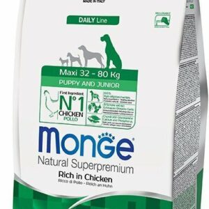 Monge Maxi Puppy & Junior Ricco di Pollo - 3 Kg