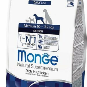 Monge Medium Senior Ricco di Pollo - 12 Kg