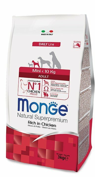 Monge Mini Adult Ricco di Pollo - 3 Kg