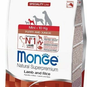 Monge Mini Puppy & Junior Agnello e Riso - 2,5 Kg
