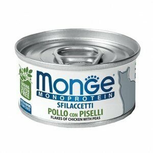 Monge - Monoproteico Sfilaccetti Pollo con Piselli - 80 gr