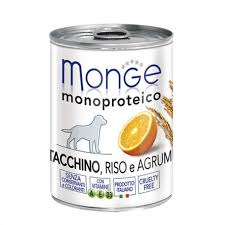 Monge  Monoproteico Tacchino,Riso e Agrumi  - 400 gr