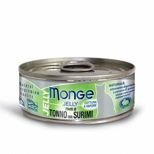 Monge - Natural Superpremium Jelly Filetti di Tonno e Surimi - 80 gr