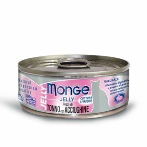 Monge - Natural Superpremium Jelly Pezzetti di Tonno e Alici  - 80 gr