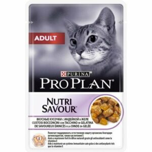 PURINA PRO PLAN NUTRI SAVOUR Adult Gatto Bocconcini con Tacchino in Gelatina - 85 gr