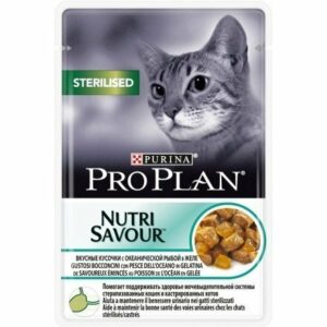 PURINA PRO PLAN NUTRI SAVOUR Sterilised Gatto Bocconcini con Pesce dell'Oceano in Gelatina  - 85 gr