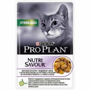 PURINA PRO PLAN NUTRI SAVOUR Sterilised Gatto Bocconcini con Tacchino in Gelatina - 85 gr
