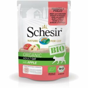 Schesir Bustina 85 gr - Bio Organic Adult Cat Manzo e Pollo con Mela