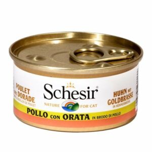 Schesir - Filetti di Pollo con Orata in Brodo di Pollo - 70 gr