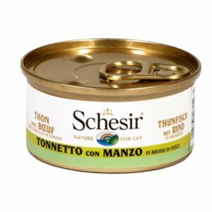 Schesir - Tonnetto con Manzo in Brodo di Pesce - 70 gr