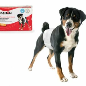 Fascia Igienica elastica per cani maschi - Taglia L - 60/80 cm - 12 Pezzi