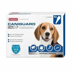 Beaphar Caniguard DUO 4 Pipette per Cani da 10 a 20 Kg
