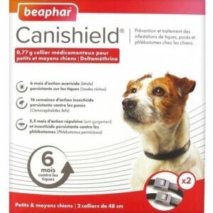 Offertissima - Beaphar Canishield Collare Antiparassitario per Cane Taglia Medio Piccola - CONFEZIONE RISPARMIO 2 collari da 48 cm - scadenza prodotto 13/04/2025