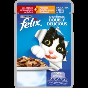 Felix Le GHIOTTONERIE  Doubly Delicious con Manzo e Pollame - 100 gr