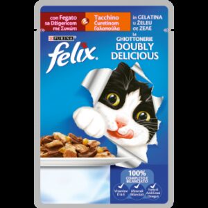 Felix Le GHIOTTONERIE  Doubly Delicious con Fegato e Tacchino - 100 gr