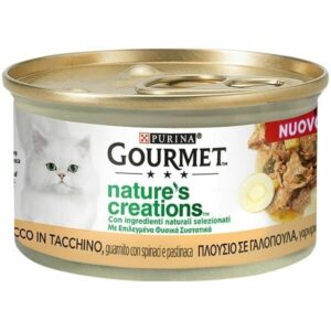 GOURMET Gold Nature's Creations, Ricco in Tacchino, Guarnito con Spinaci e Pastinaca  - 85 gr