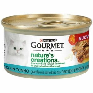 GOURMET Gold Nature's Creations, Ricco in Tonno, Guarnito con Pomodori e Riso - 85 gr