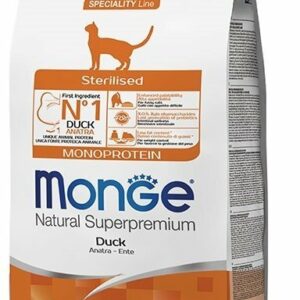 Monge Cat Sterilised  Monoproteico Anatra - 10 Kg