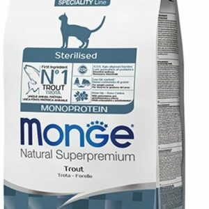 Monge Cat Sterilised  Monoproteico Trota - 10 Kg