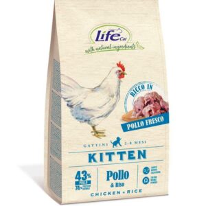 Life Cat With Natural Ingredients KITTEN con Pollo e Riso - 1,5 kg