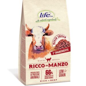 Life Cat With Natural Ingredients ADULT Ricco in Manzo - 1,5 kg